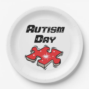 Autism school/events Paper Plates 9"