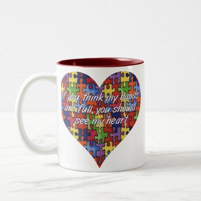 Autism See My Heart Coffee Mug (Left)