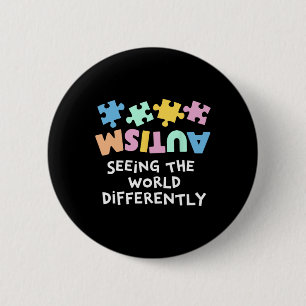 Autism Seeing The World Differently Autism Awarene 6 Cm Round Badge