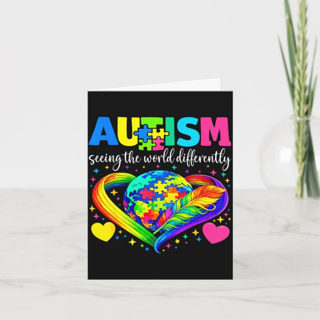 Autism seeing the world differently autism card (Front)
