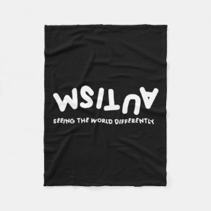 Autism Seeing The World Differently Autistic Aware Fleece Blanket