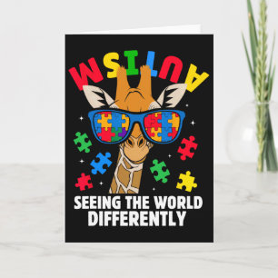 Autism Seeing The World Differently Awareness Gira Card