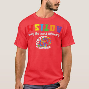 Autism Seeing the World Differently Genius Brain C T-Shirt