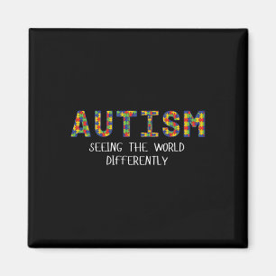 Autism Seeing The World Differently Graphic Tee  Magnet