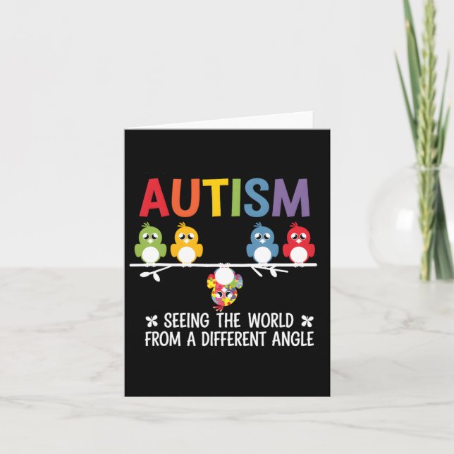 Autism Seeing The World From A Different Angle Cut Card (Front)
