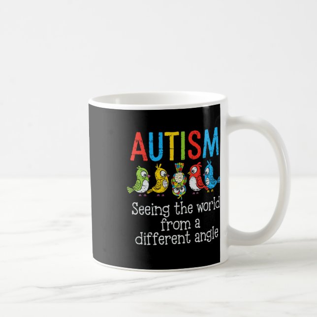Autism Seeing The World From A Different Angle Cut Coffee Mug (Right)