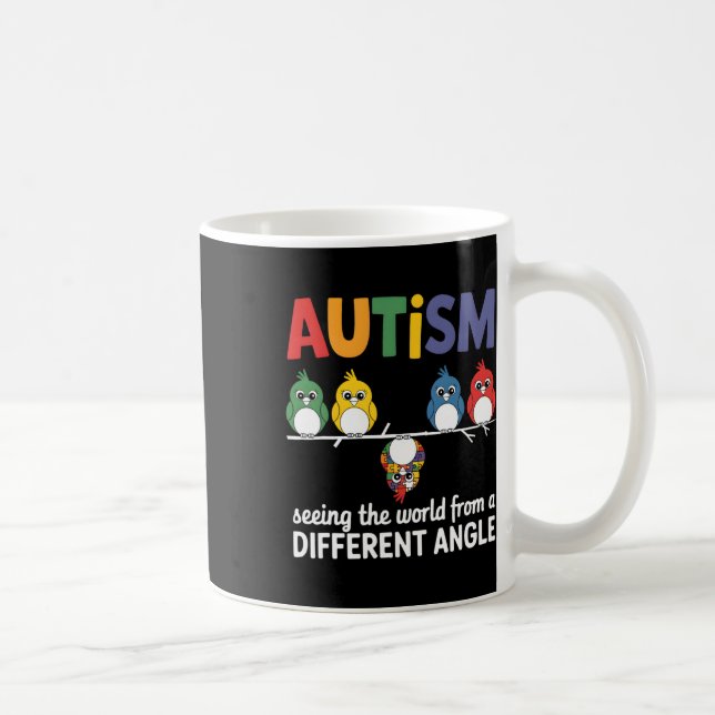 Autism Seeing The World From A Different Angle Cut Coffee Mug (Right)