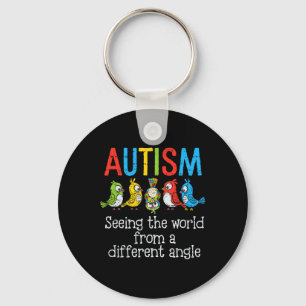 Autism Seeing The World From A Different Angle Cut Key Ring