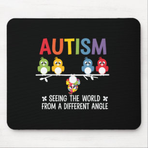 Autism Seeing The World From A Different Angle Cut Mouse Pad