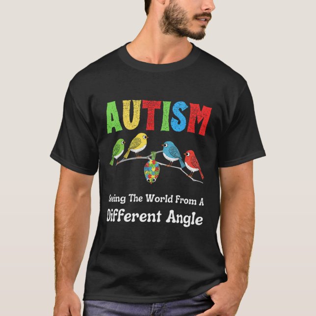 Autism Seeing The World From A Different Angle Cut T-Shirt (Front)