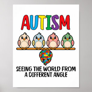 Autism Seeing The World From A Different Angle Owl Poster
