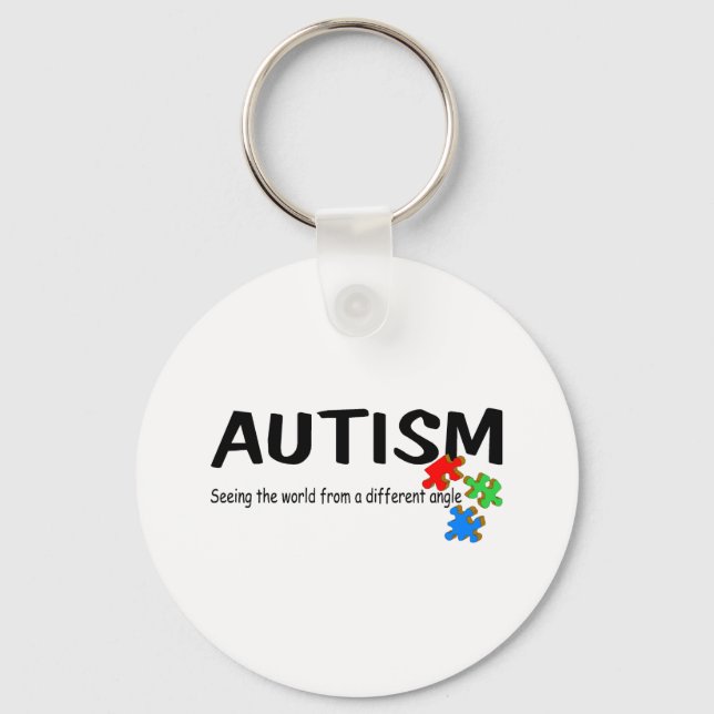 Autism Seeing The World From A Different Angle (Pi Key Ring (Front)