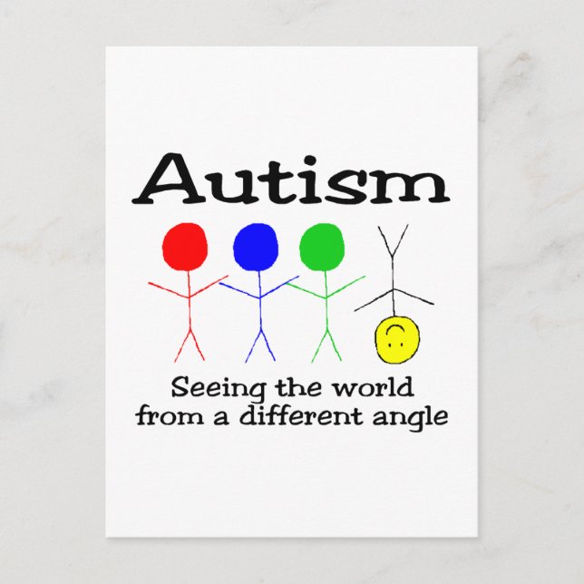 Autism Seeing The World From A Different Angle Postcard (Front)