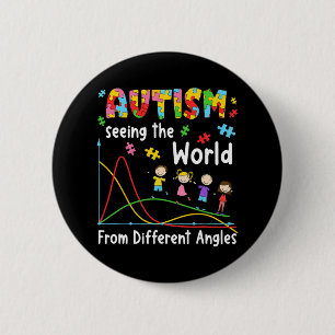 Autism Seeing World From Different Angles Sped Mat 6 Cm Round Badge