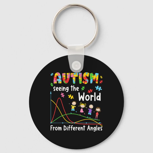 Autism Seeing World From Different Angles Sped Mat Key Ring (Front)