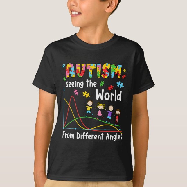 Autism Seeing World From Different Angles Sped Mat T-Shirt (Front)