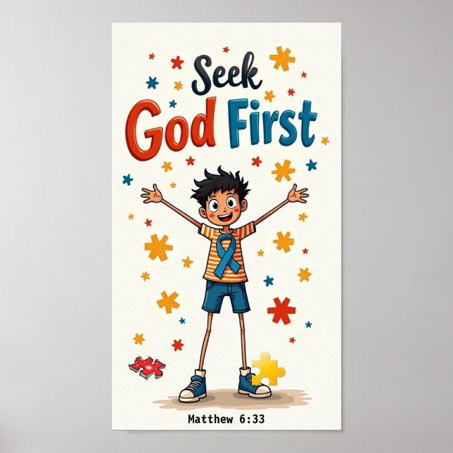 Autism/Seek God First Poster (Front)