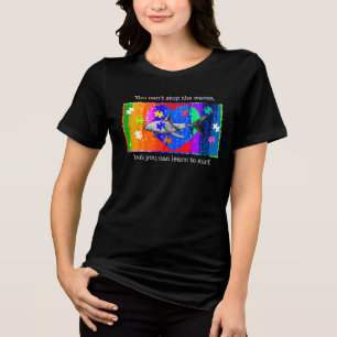 Autism Shark WOMANS BLACK Tri-Blend Shirt