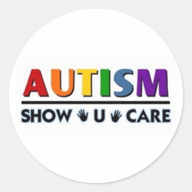 Autism show u care sticker (Front)