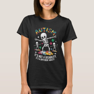 Autism Skeleton Dabbing Autistic Kids Autism Aware T-Shirt