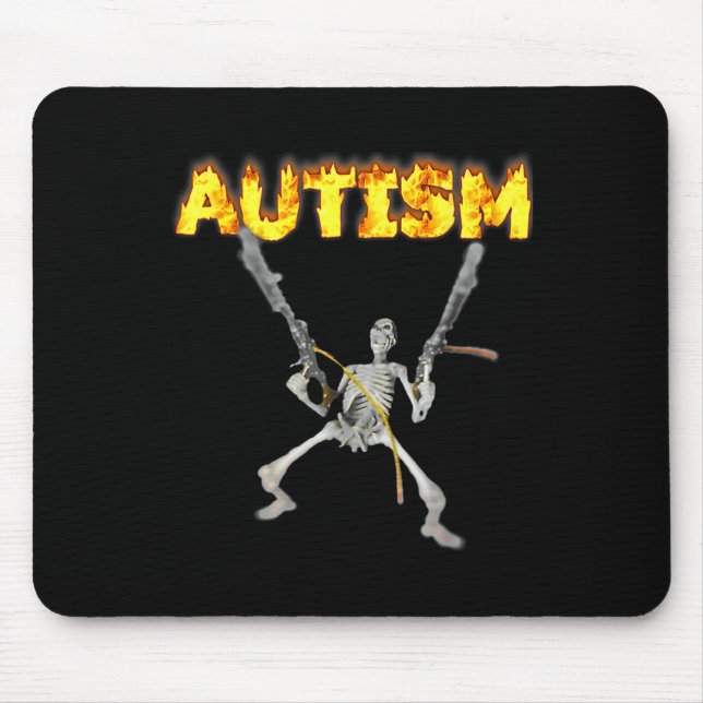 Autism Skeleton Funny Oddly Specific Dank Meme 1  Mouse Pad (Front)