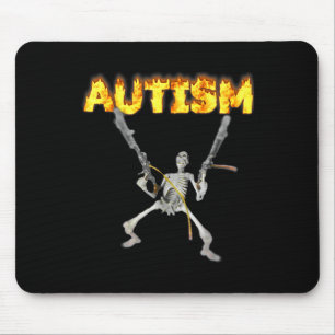 Autism Skeleton Funny Oddly Specific Dank Meme 3  Mouse Pad