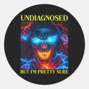 Autism Skeleton Meme 1 Classic Round Sticker