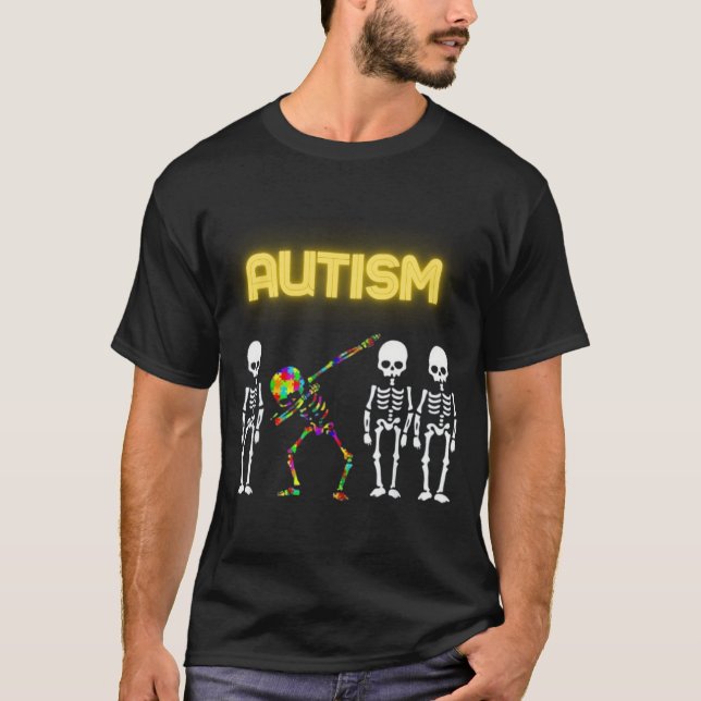 Autism Skelett Meme  T-Shirt (Front)