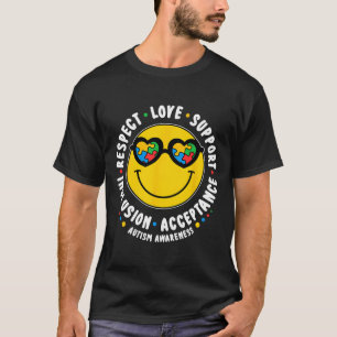 Autism Smile Face Men Women Boys Girls Kids Autism T-Shirt