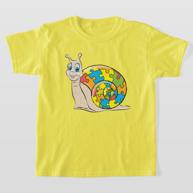 Autism Snail T-Shirt (Laydown)