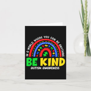 Autism Son Child Daughter Mum Rainbow Be Kind Card