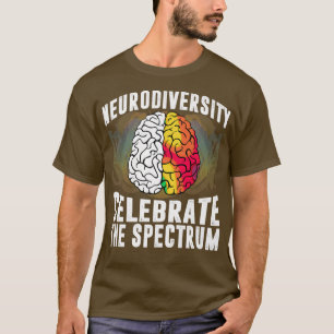 Autism Spectrum ASD ADHD Rainbow Brain Neurodivers T-Shirt