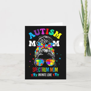 Autism Spectrum Mum Infinite Love Autism Awareness Card