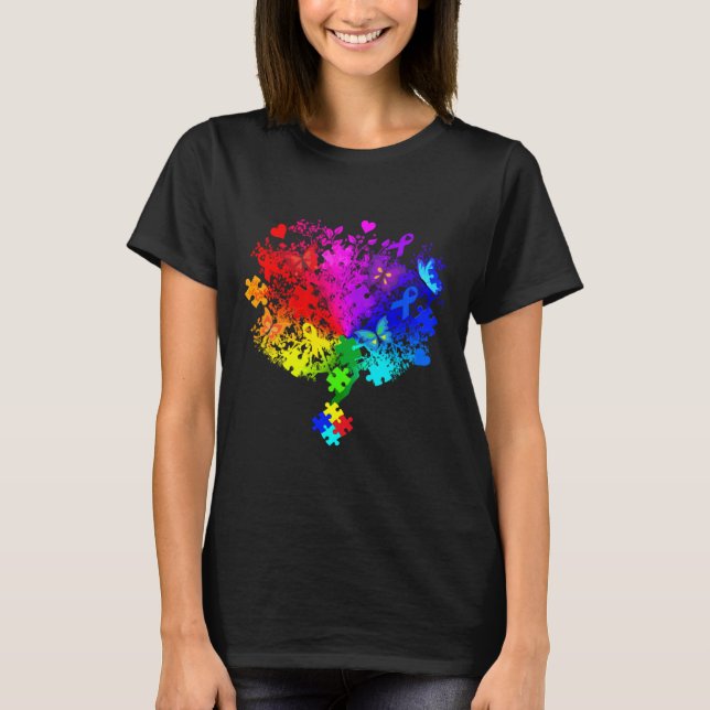Autism Spectrum Tree Active T-Shirt (Front)