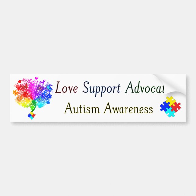 Autism Spectrum Tree Bumper Sticker (Front)