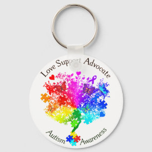 Autism Spectrum Tree Key Ring