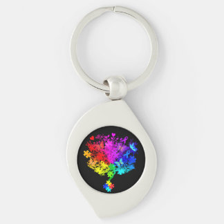 Autism Spectrum Tree Key Ring