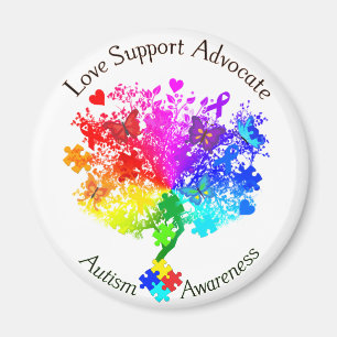 Autism Spectrum Tree Magnet