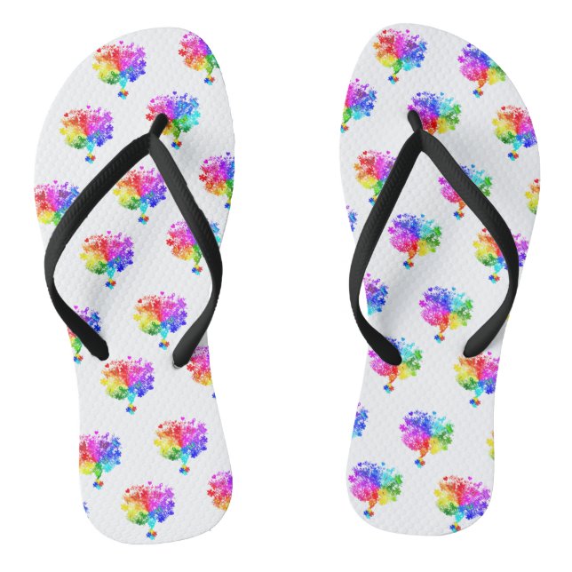 Autism Spectrum Trees Jandals (Footbed)