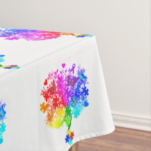 Autism Spectrum Trees Tablecloth