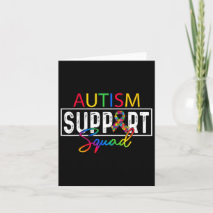 Autism Squad Awareness Autism Support Team Group F Card