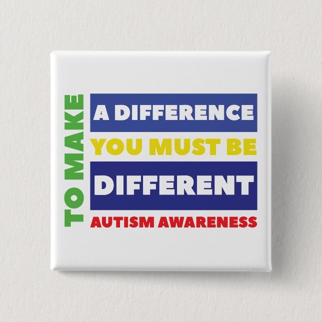 Autism Square Button (Front)