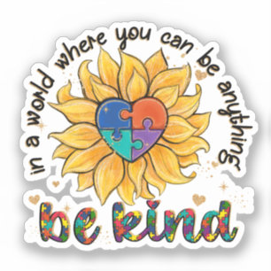 Autism Sunflower Be Kind