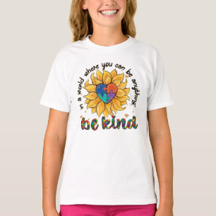 Autism Sunflower Be Kind T-Shirt