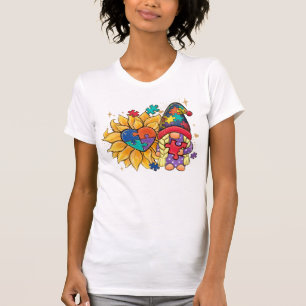 Autism Sunflower Gnome T-Shirt