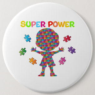 Autism, Super Power 6 Cm Round Badge