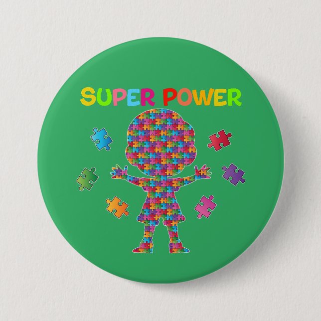 Autism, Super Power Button (Front)