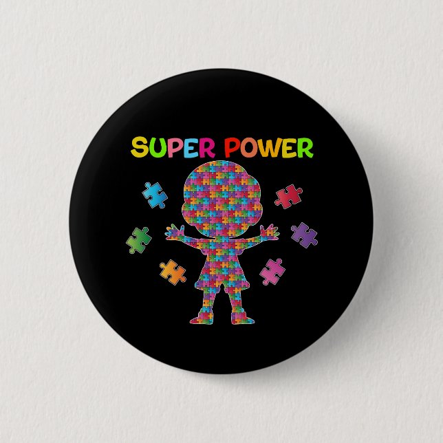 Autism, Super Power Button (Front)
