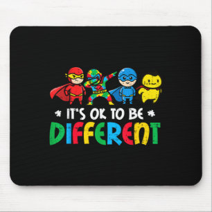 Autism superheroes to be different asd awareness mouse pad