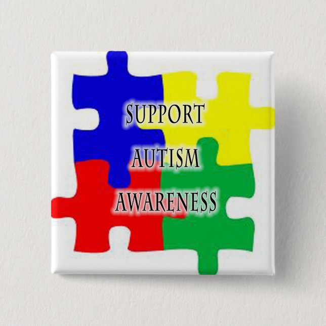 Autism Support Button (Front)